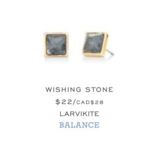 Keep Collective Larvikite Balance Wishing Stone Earrings New in Bag (retired)